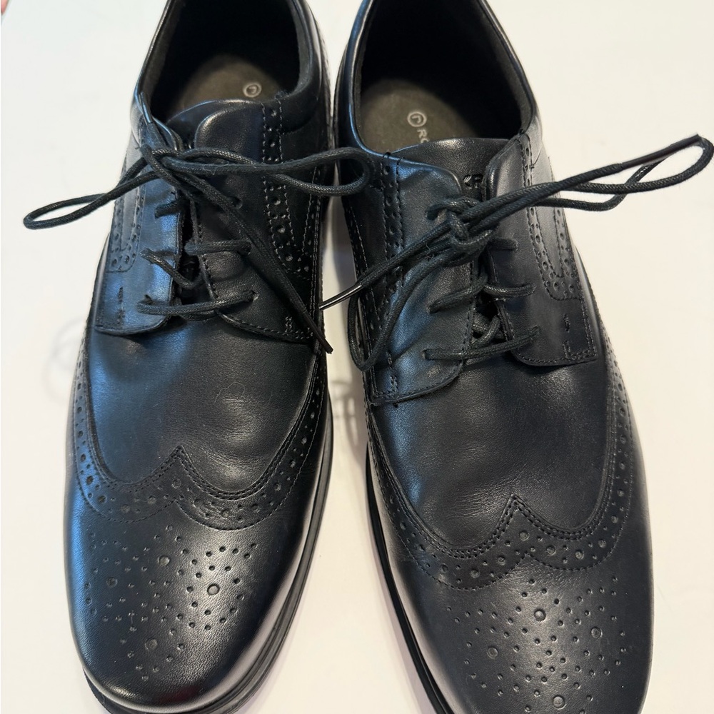 Rockport Black Leather Men's Oxfords
